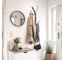 DanDiBo Wandgarderobe Metall Schwarz 6 Haken Bild 3