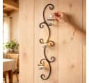 DanDiBo Wandkerzenhalter Metall Schwarz Emma 68 cm Bild 4