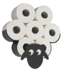 DanDiBo Toilettenpapierhalter Schaf Schwarz Metall Wandhalterung Bild 2