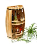 DanDiBo Weinregal Weinfass Naturholz Halbrund Bild 2