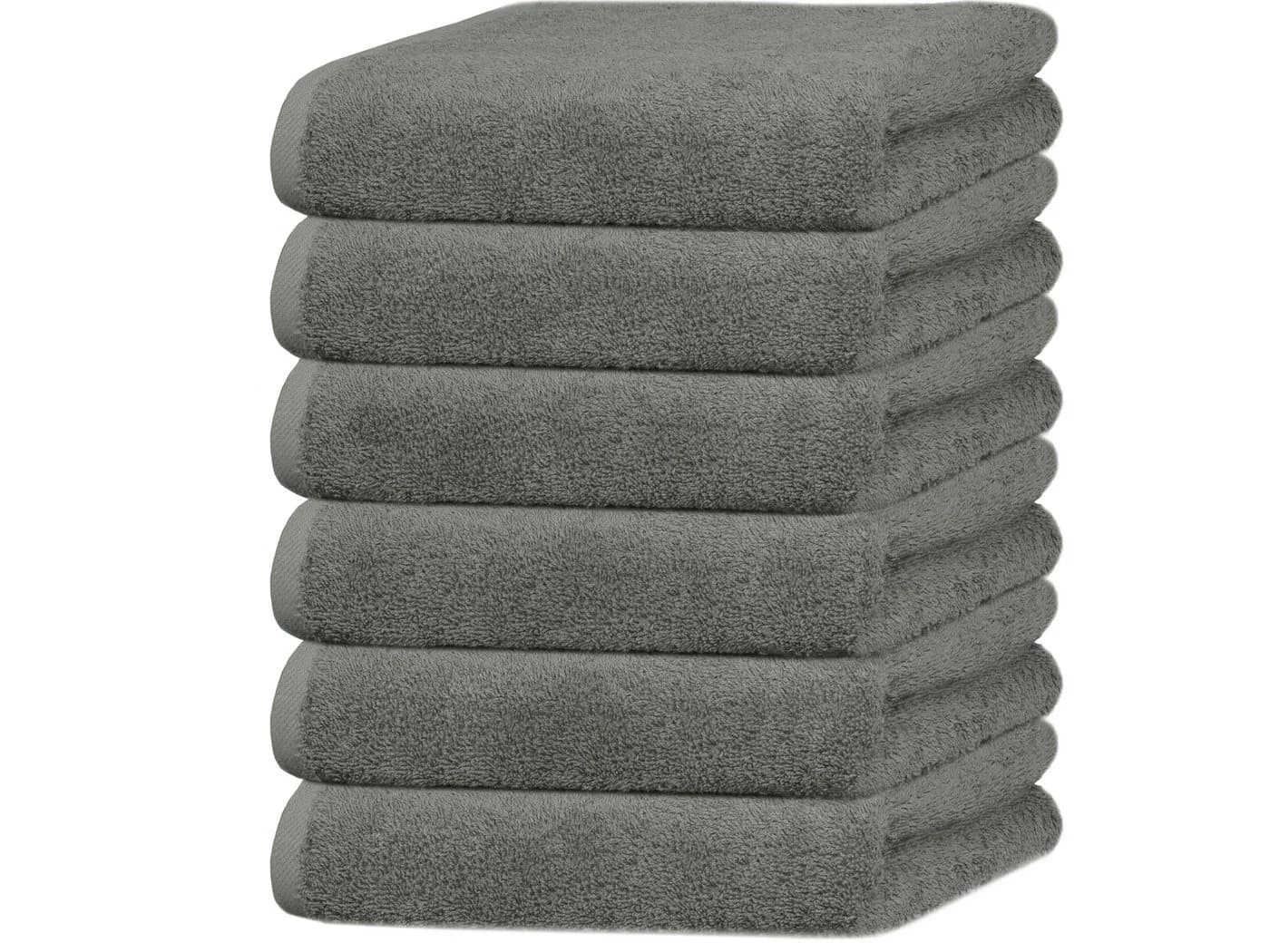 ZOLLNER Handtuch 50x100 cm 100% Baumwolle Braun - Bild 2