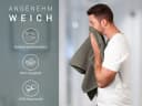 ZOLLNER Handtuch 50x100 cm 100% Baumwolle Braun Bild 3
