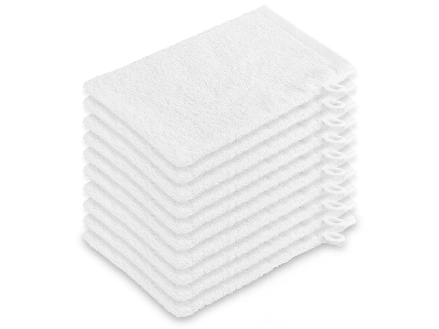 ZOLLNER Waschlappen 10er Pack 100% Baumwolle Weiß - Bild 2