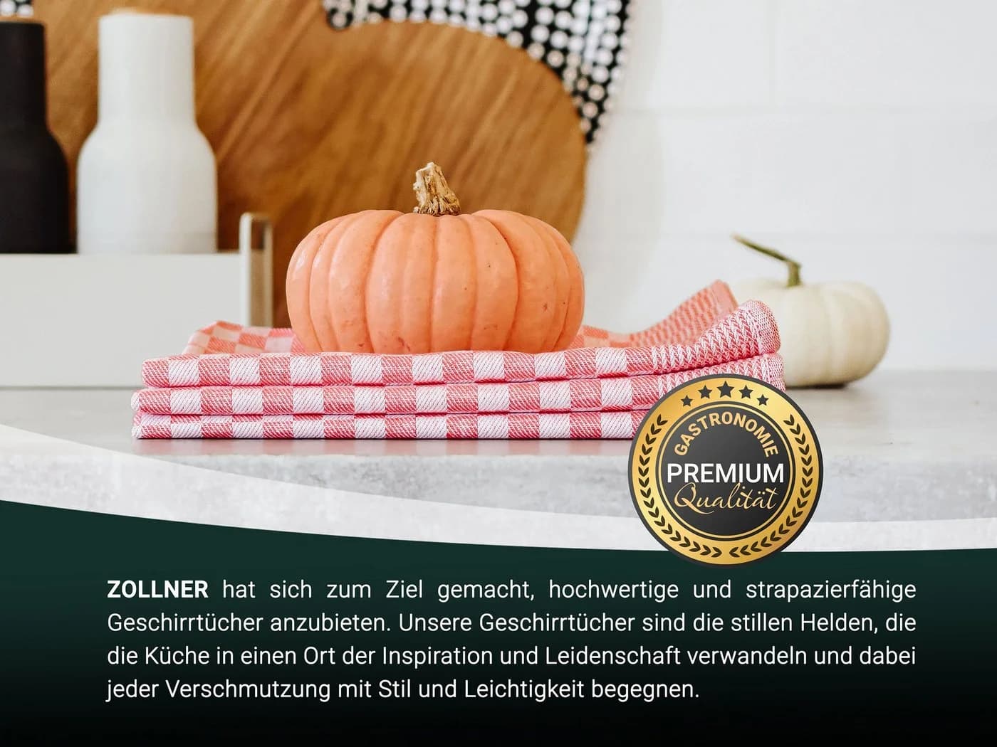 ZOLLNER Geschirrtuch 10-tlg. Spar-Set 46x70 cm 100% Baumwolle rot - Bild 4