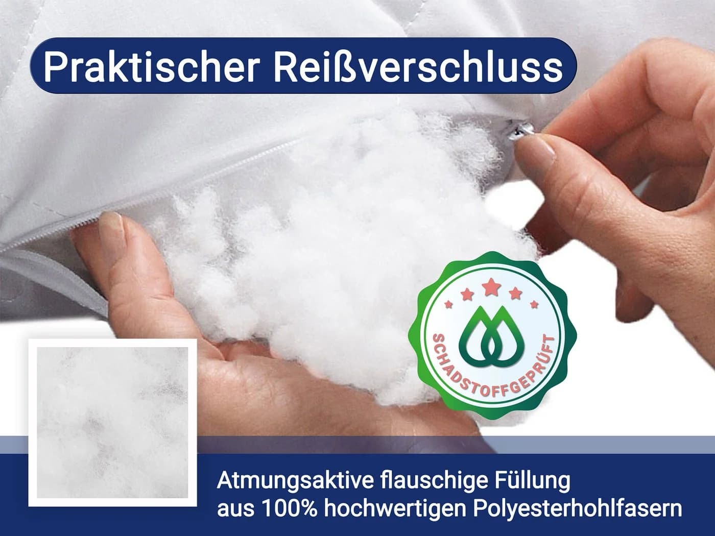 ZOLLNER Nackenrolle 1-tlg. 15 x 40 cm Polyester - Bild 3