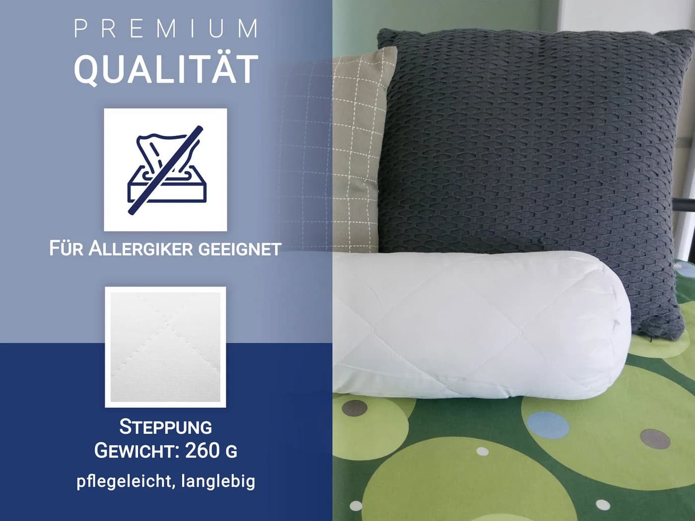 ZOLLNER Nackenrolle 1-tlg. 15 x 40 cm Polyester - Bild 4
