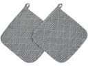 ZOLLNER Topflappen Set 2-tlg. Baumwolle Schwarz/Weiß/Grau Bild 2