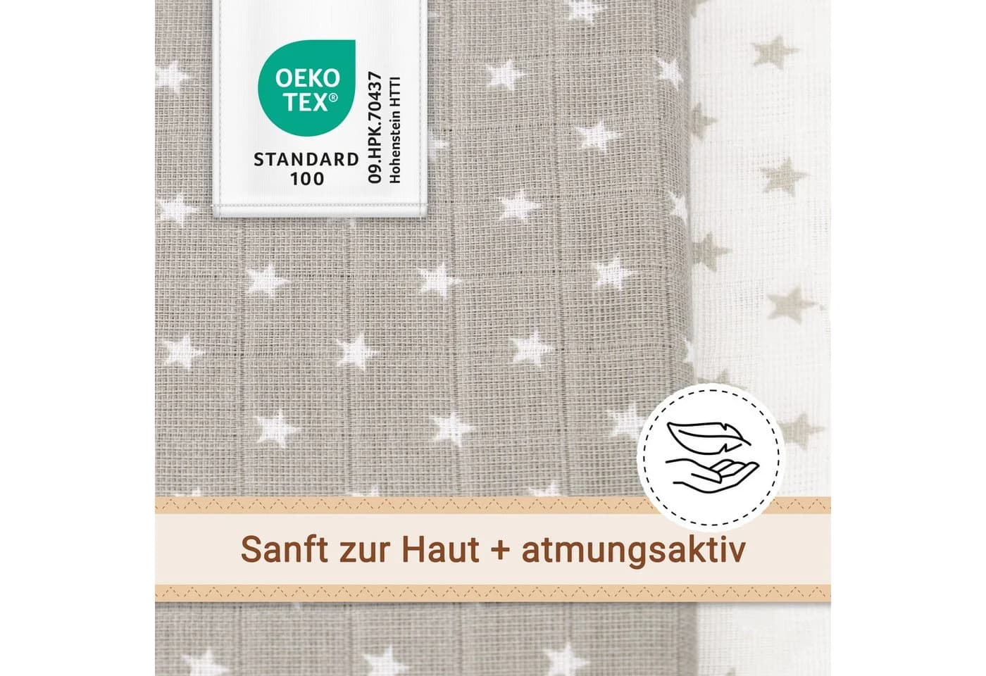 ZOLLNER Spucktuch 5-tlg. Geschenk-Set 100% Baumwolle bunt - Bild 5