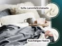 ZOLLNER24 Wohndecke Grau 100% Polyester Kuscheldecke Bild 1