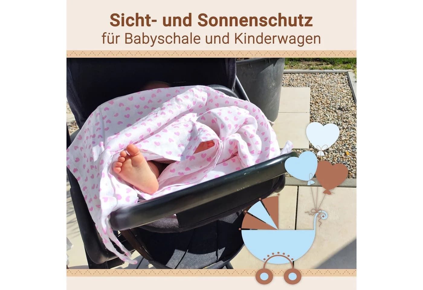 ZOLLNER Spucktuch 5-tlg. Geschenk-Set 100% Baumwolle - Bild 4