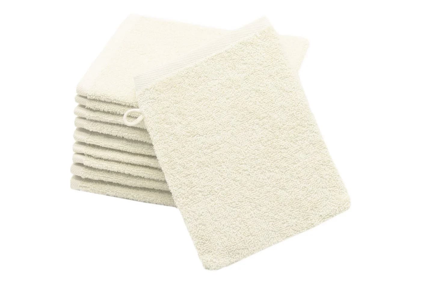 ZOLLNER Waschlappen 10er-Pack 16x21 cm 100% Baumwolle Braun - Bild 2