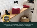 ZOLLNER Handtuch 50x100 cm 100% Baumwolle Rot Walkfrottier Bild 3