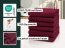 ZOLLNER Handtuch 50x100 cm 100% Baumwolle Rot Walkfrottier Bild 4