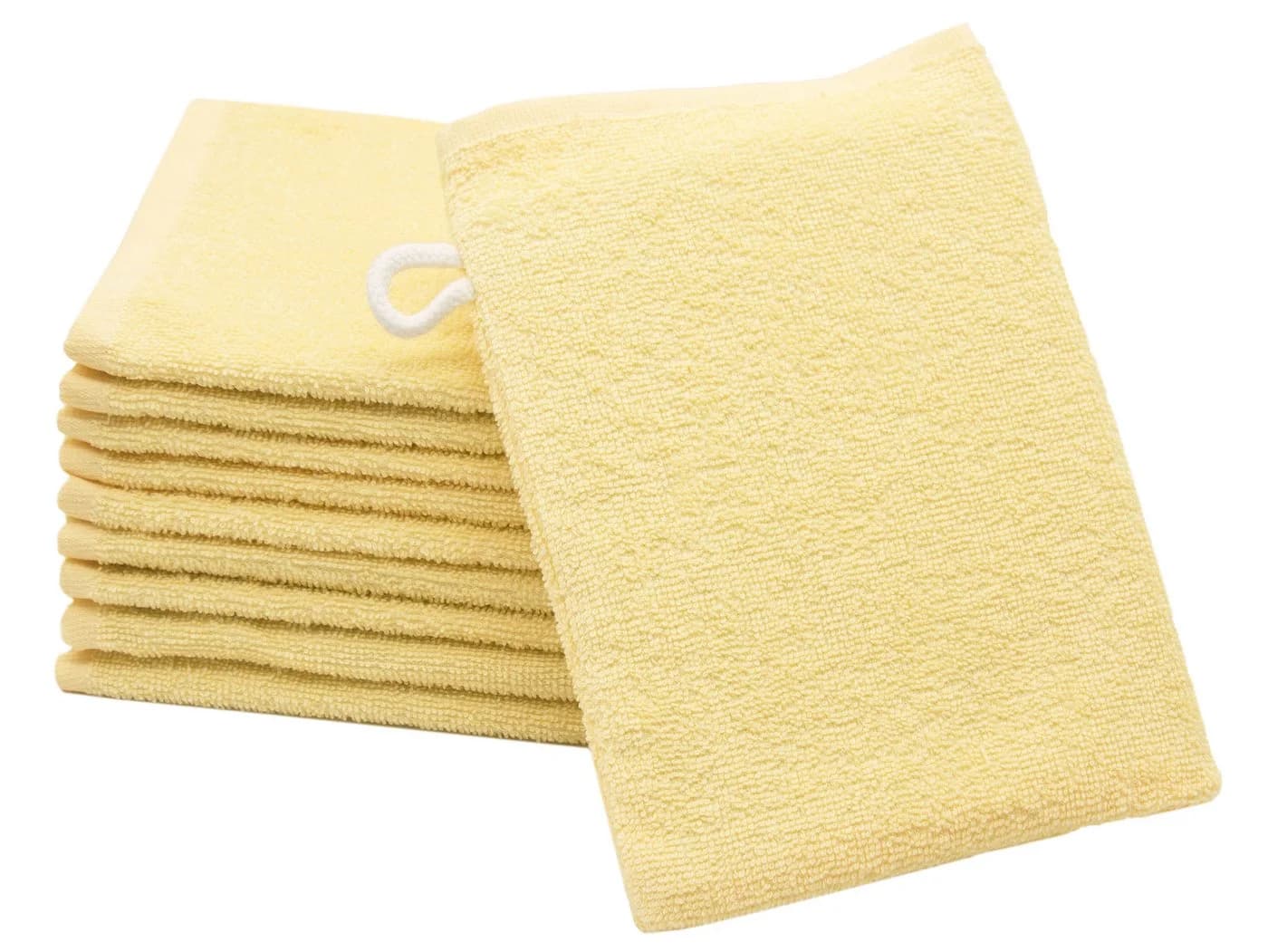 ZOLLNER Waschlappen 10er-Pack 16x21 cm 100% Baumwolle Gelb - Bild 2