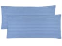 ZOLLNER Kissenbezug 2 Stück 40x80 cm Baumwolle Seersucker Hellblau Bild 2