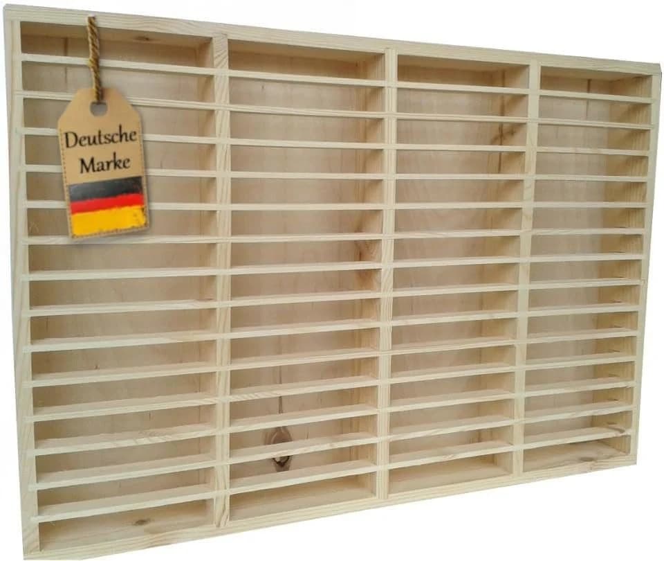 FabaCare CD-Regal MC aus Holz für 60 Kassetten