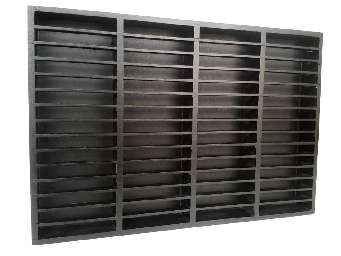 FabaCare CD-Regal MC Holz für 60 Kassetten Schwarz/Weiß