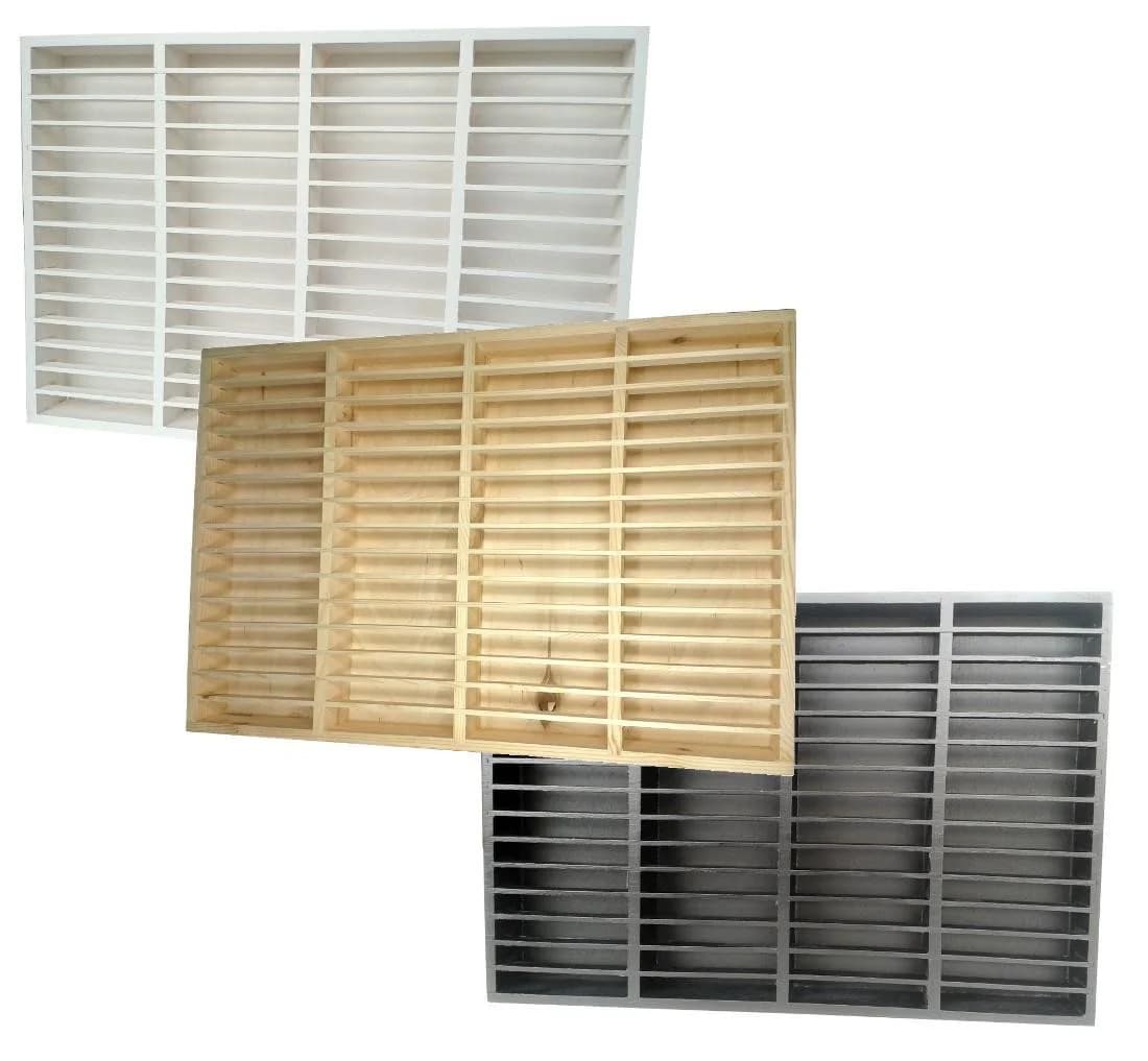 FabaCare CD-Regal MC Holz für 60 Kassetten Schwarz/Weiß - Bild 3