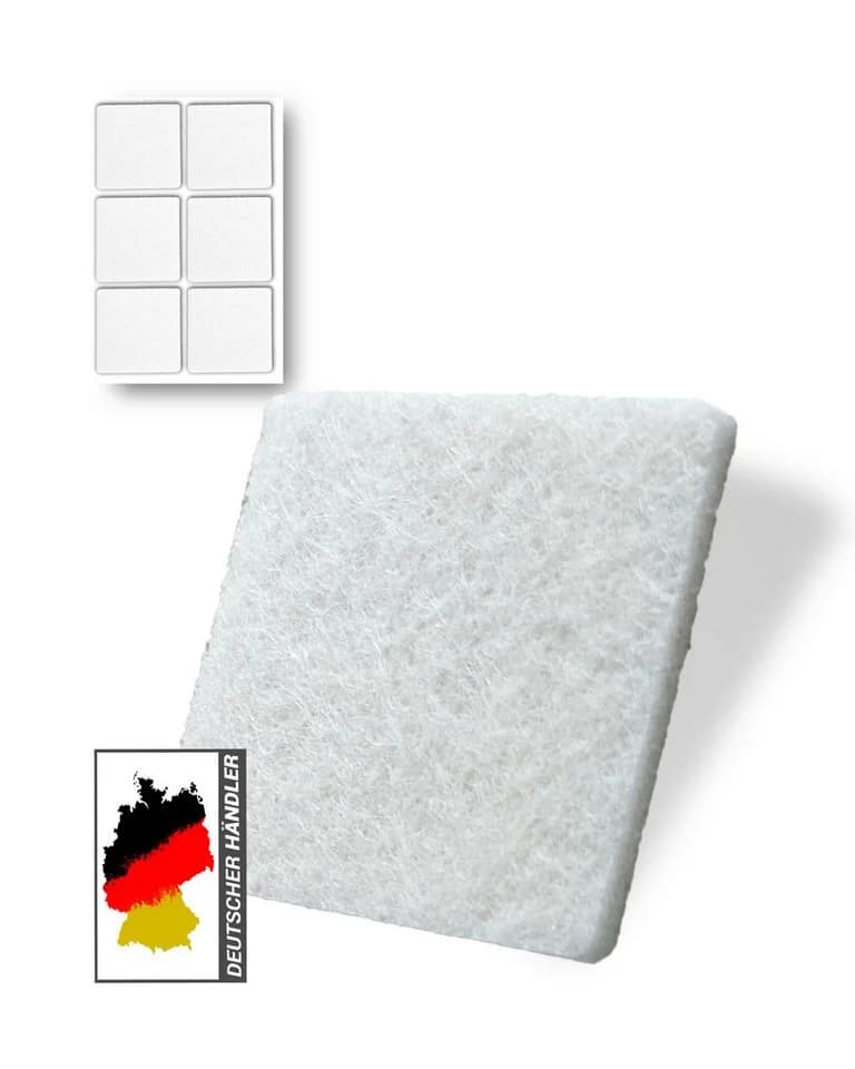 Trevendo Selbstklebende Filzgleiter Weiß Schutz für Böden