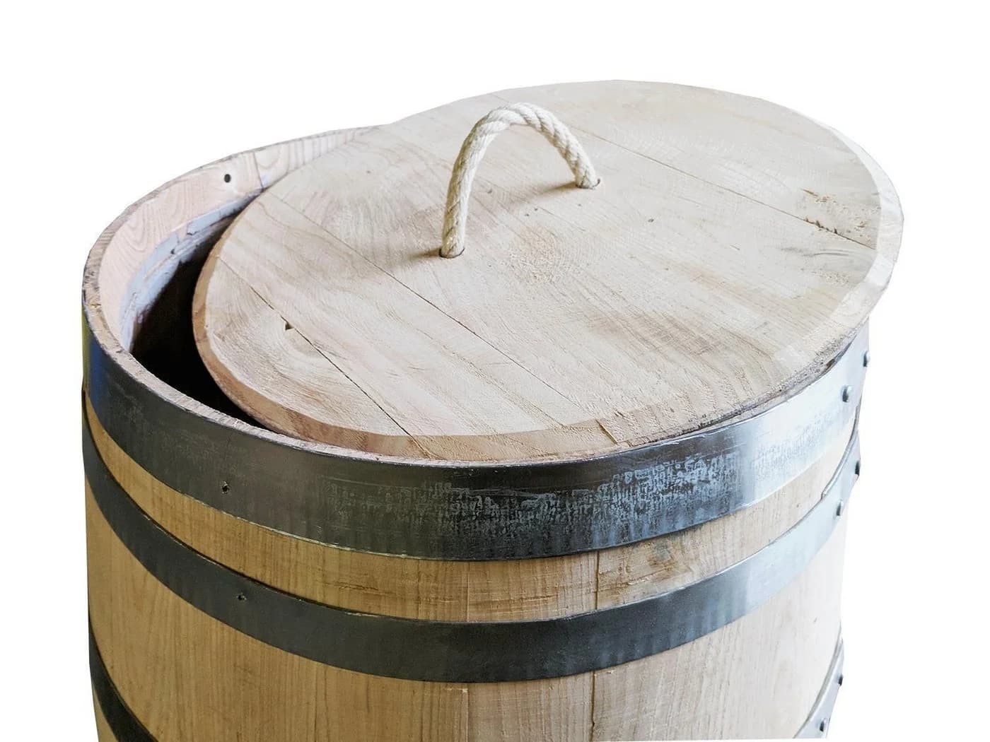 Temesso Regentonne Kastanienholz 100L Natur - Bild 3