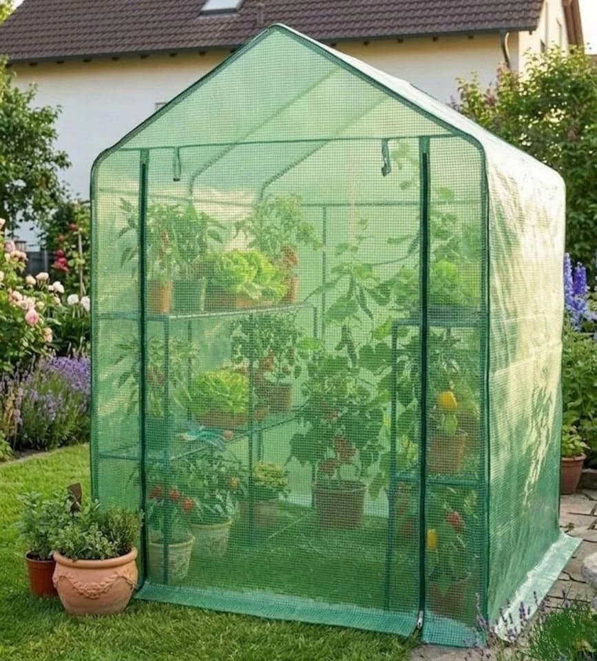 BruKa Gewächshaus GREENHOUSE XL mit Regalen und UV-Folie - Bild 4
