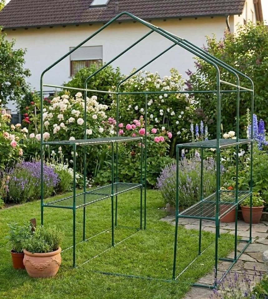 BruKa Gewächshaus GREENHOUSE XL mit Regalen und UV-Folie - Bild 5