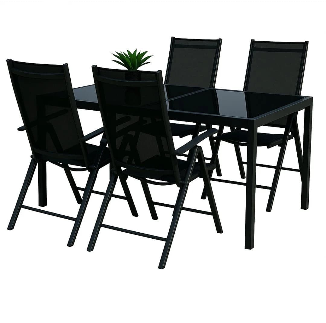 BruKa Gartentisch Sitzgruppe POETTO 4 Personen Aluminium - Bild 2