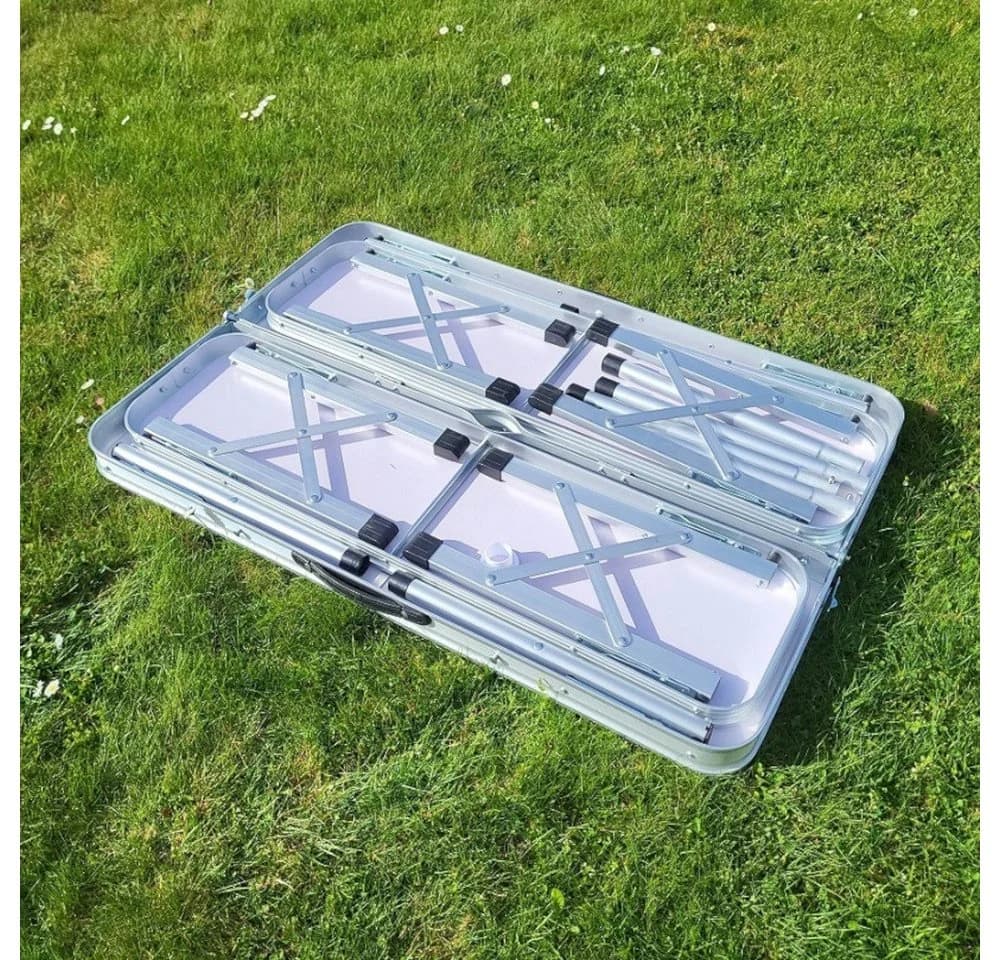 BruKa Campingtisch Set GREEN HILL Klapptisch mit Bank Aluminium - Bild 4