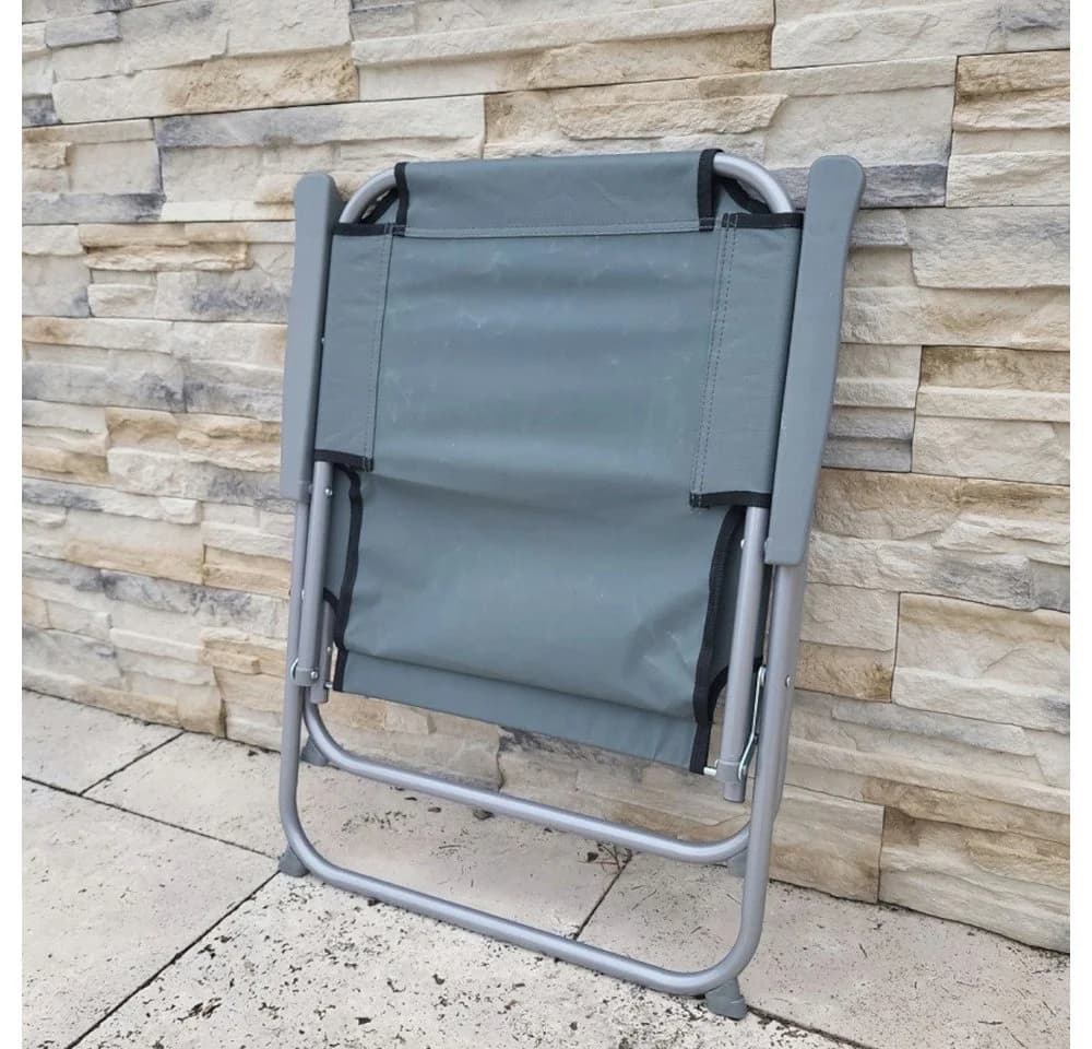 BruKa Campingstuhl 2er Set SUNNY SEAT Klappstuhl Schwarz/Grau - Bild 4