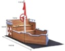 BruKa Sandkasten BUDDY Piratenschiff aus Holz mit Geheimversteck Bild 3