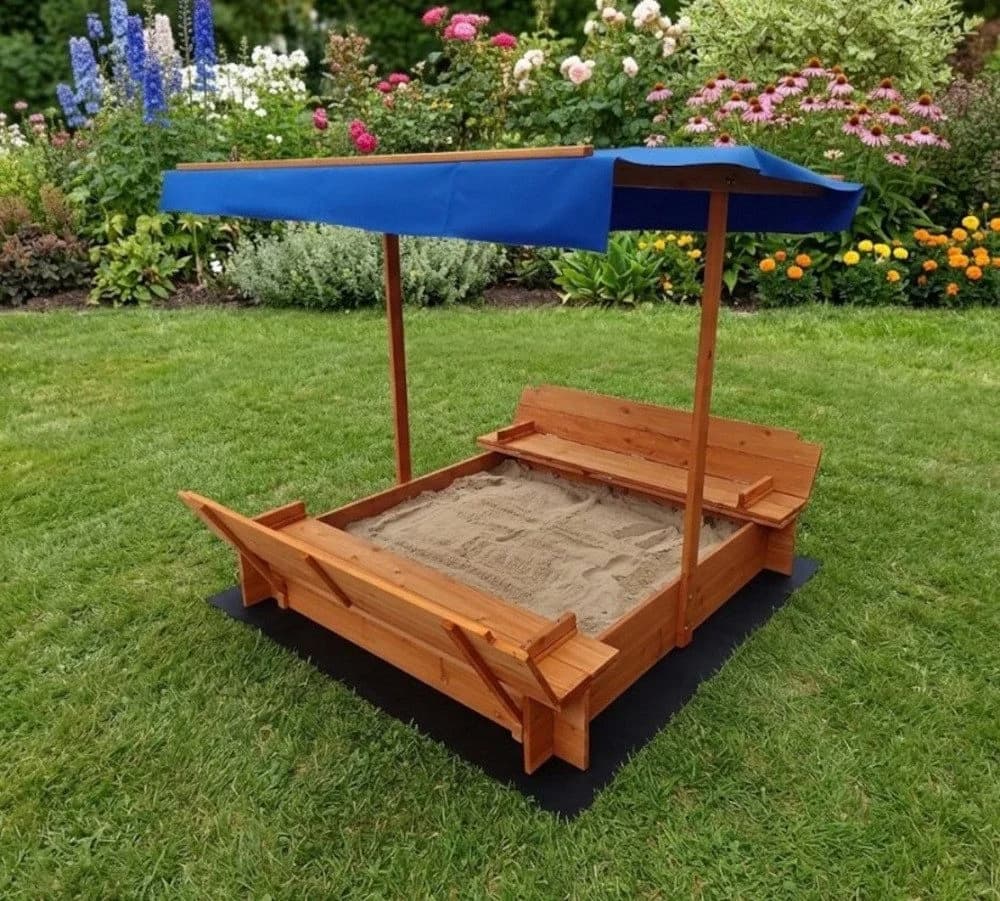 BruKa Sandkasten LIGNI Holzsandkasten mit Sonnenschutz - Bild 3