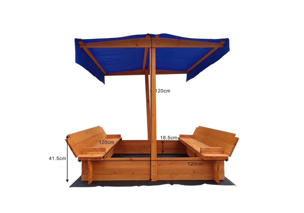 BruKa Sandkasten LIGNI Holzsandkasten mit Sonnenschutz - Bild 5