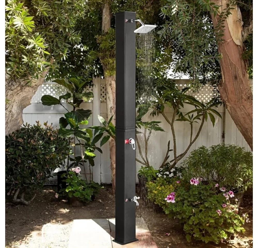 BruKa Solardusche 40L STYLE XXL Schwarz Solar Gartendusche - Bild 3