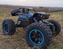BruKa RC Auto Robuster Geländewagen X-FIGHTER 4x4 Allradantrieb Orange/Blau Bild 5
