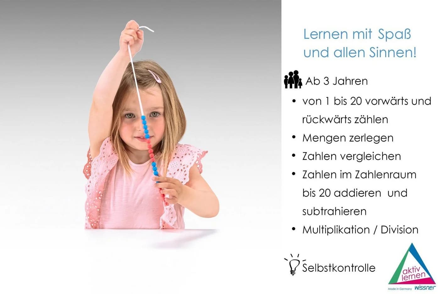 Wissner® aktiv lernen 20er Rechenkette rot/blau mit 5er-Schritt - Bild 5