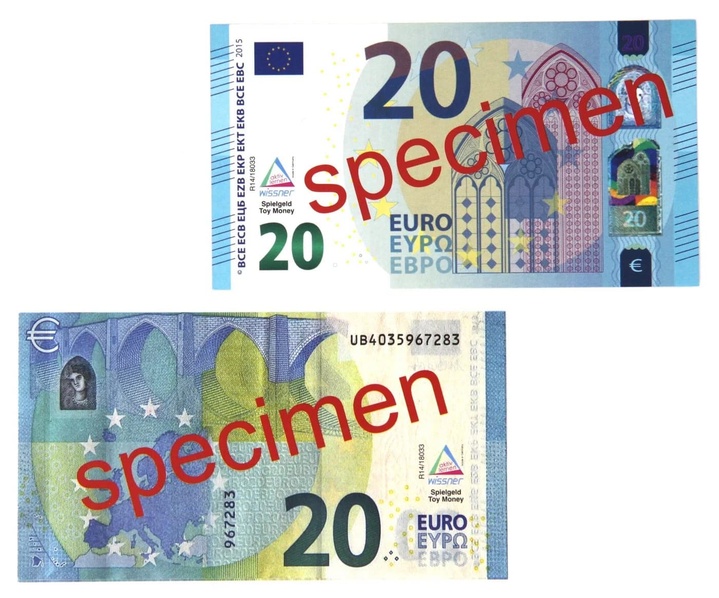 Wissner® aktiv lernen Lernspielzeug 20 Euro-Schein (100 Stück) Bunt - Bild 2