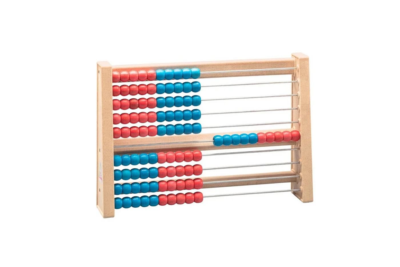 Wissner® Rechenrahmen 100er Zahlenraum RE-Wood® Abakus rot/weiß - Bild 2