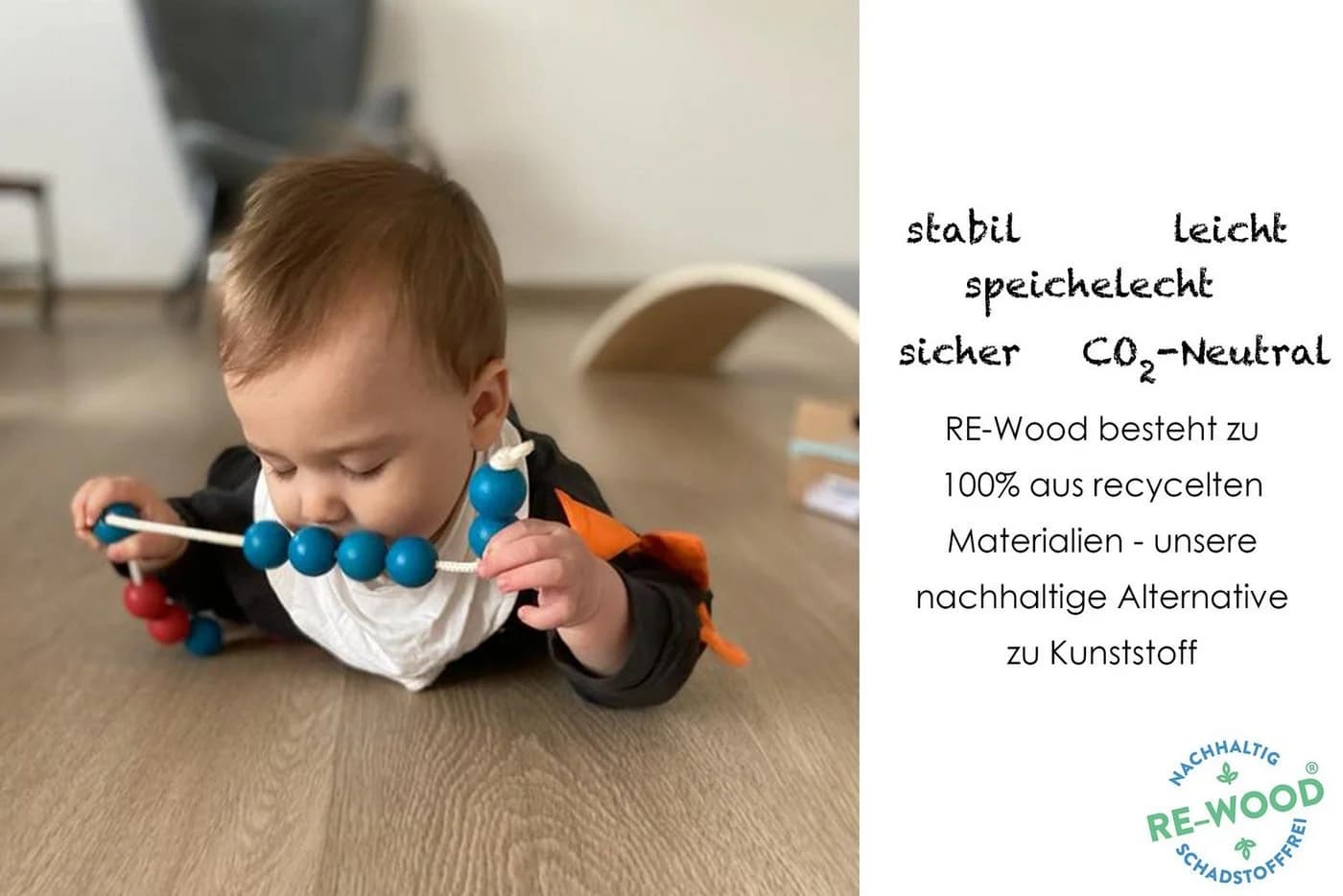 Wissner® Dienes Lernspielzeug Naturfarben RE-Wood® 121/151 Teile