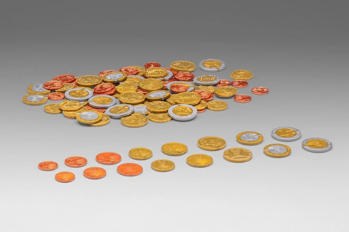 Wissner® aktiv lernen Spielgeld Münzen mittlerer Satz 80-tlg.