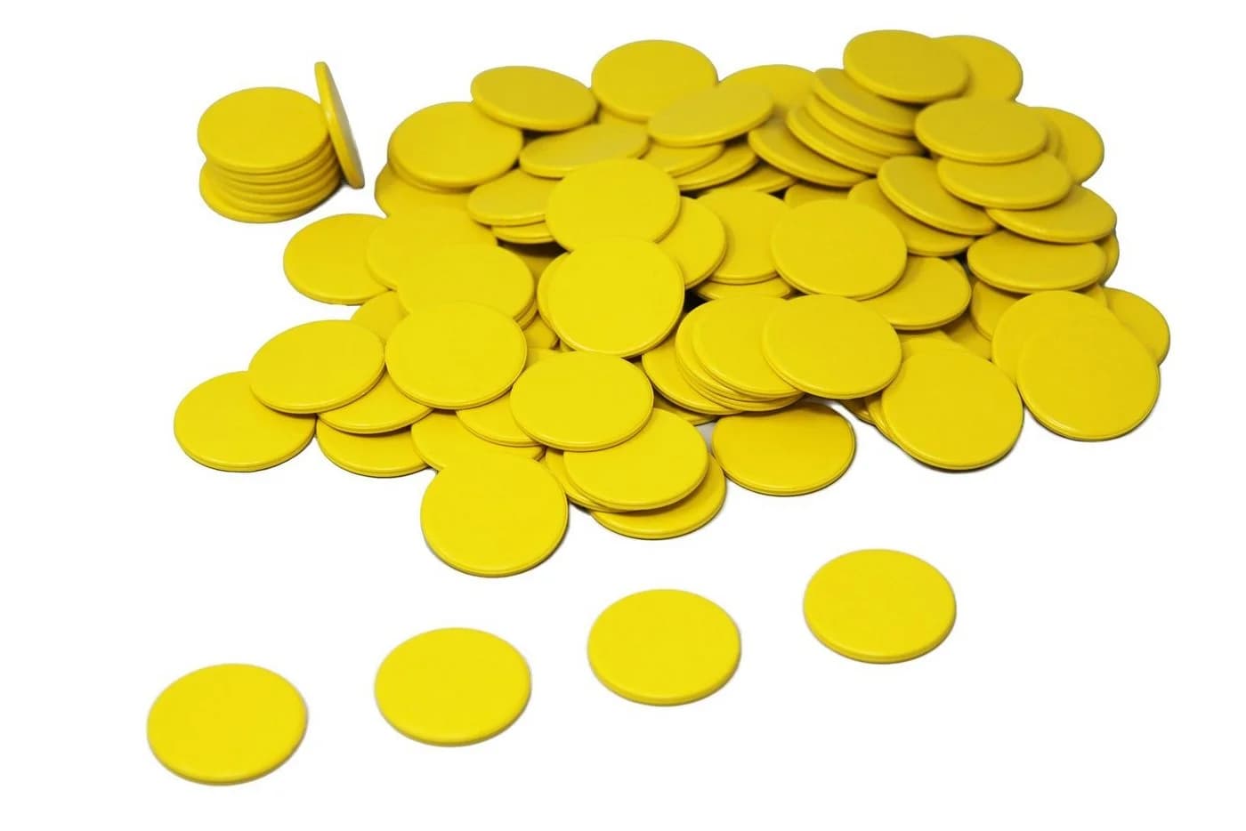 Wissner® aktiv lernen Spielchips Gelb 100 Stück RE-Plastic® - Bild 2