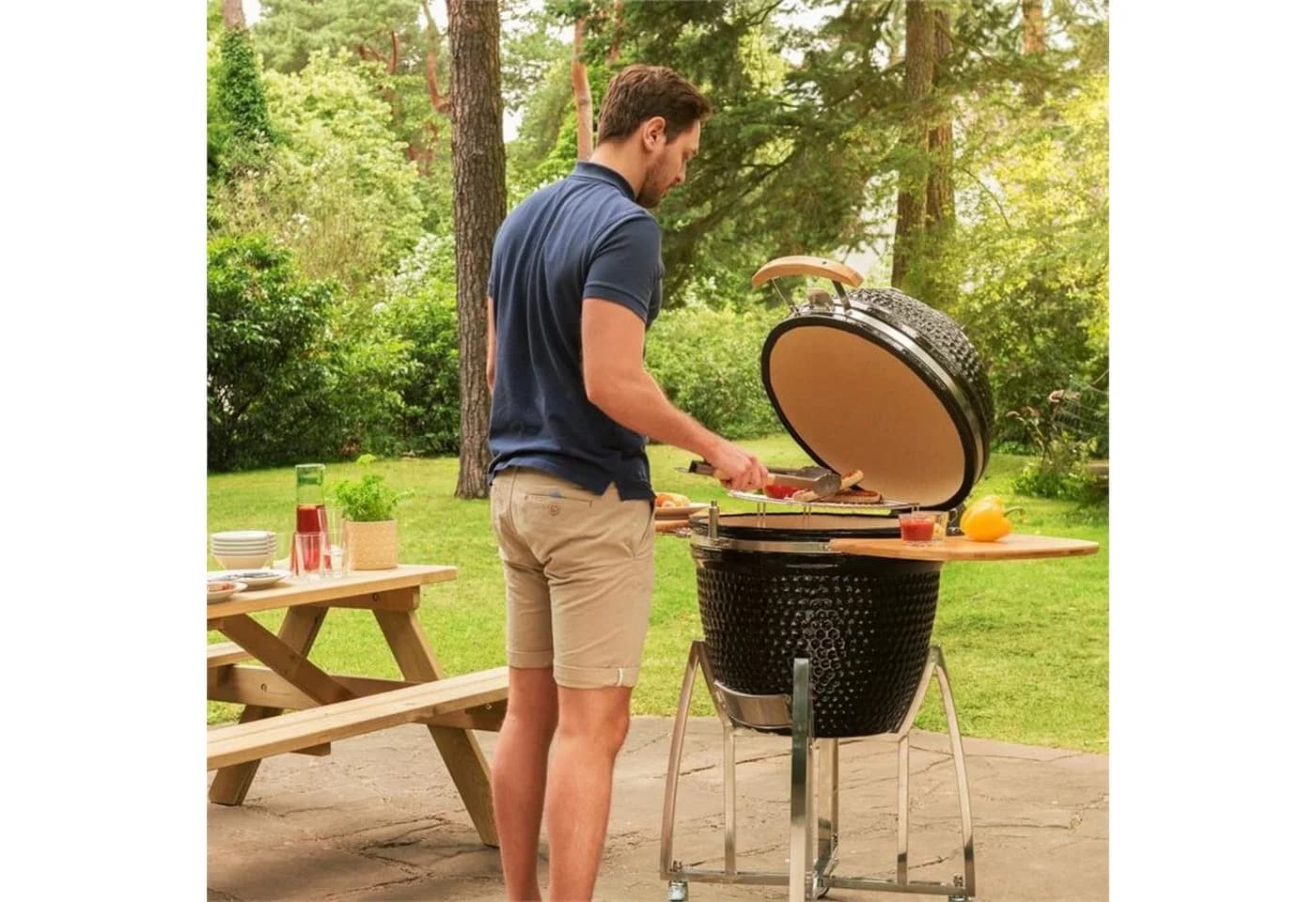 Klarstein Holzkohlegrill Kingsize Keramik Kamado Grill Set - Bild 4