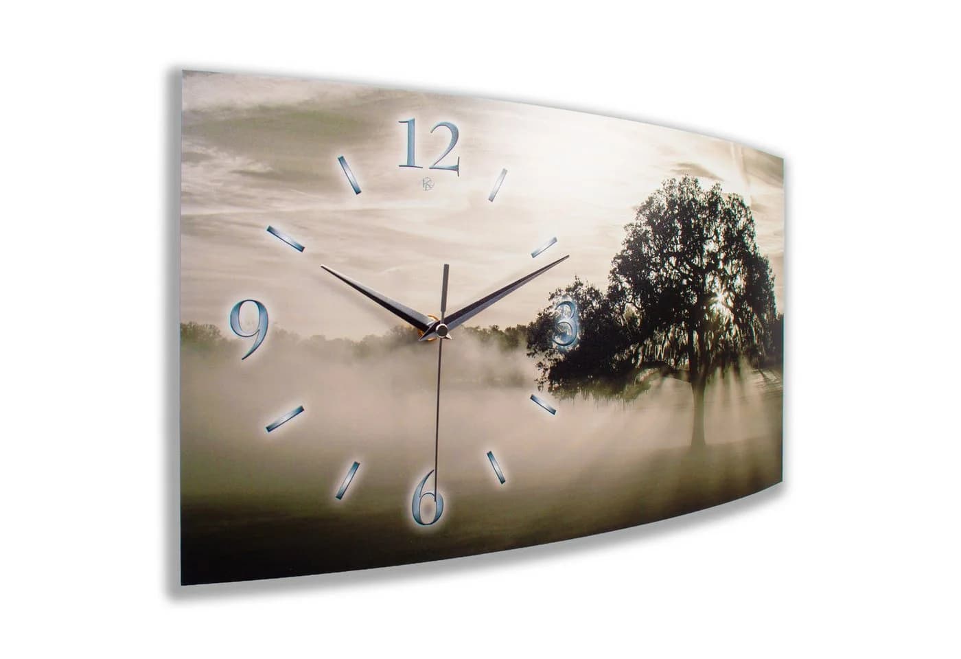 Kreative Feder Wanduhr Natur Alu Designer leise