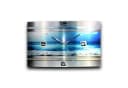 Kreative Feder Funkwanduhr 3D Design „Blue Ocean“ Aluminium Modern Bild 2