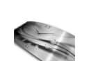 Moderne Wanduhr aus Aluminium in Silber Metallic Bild 3