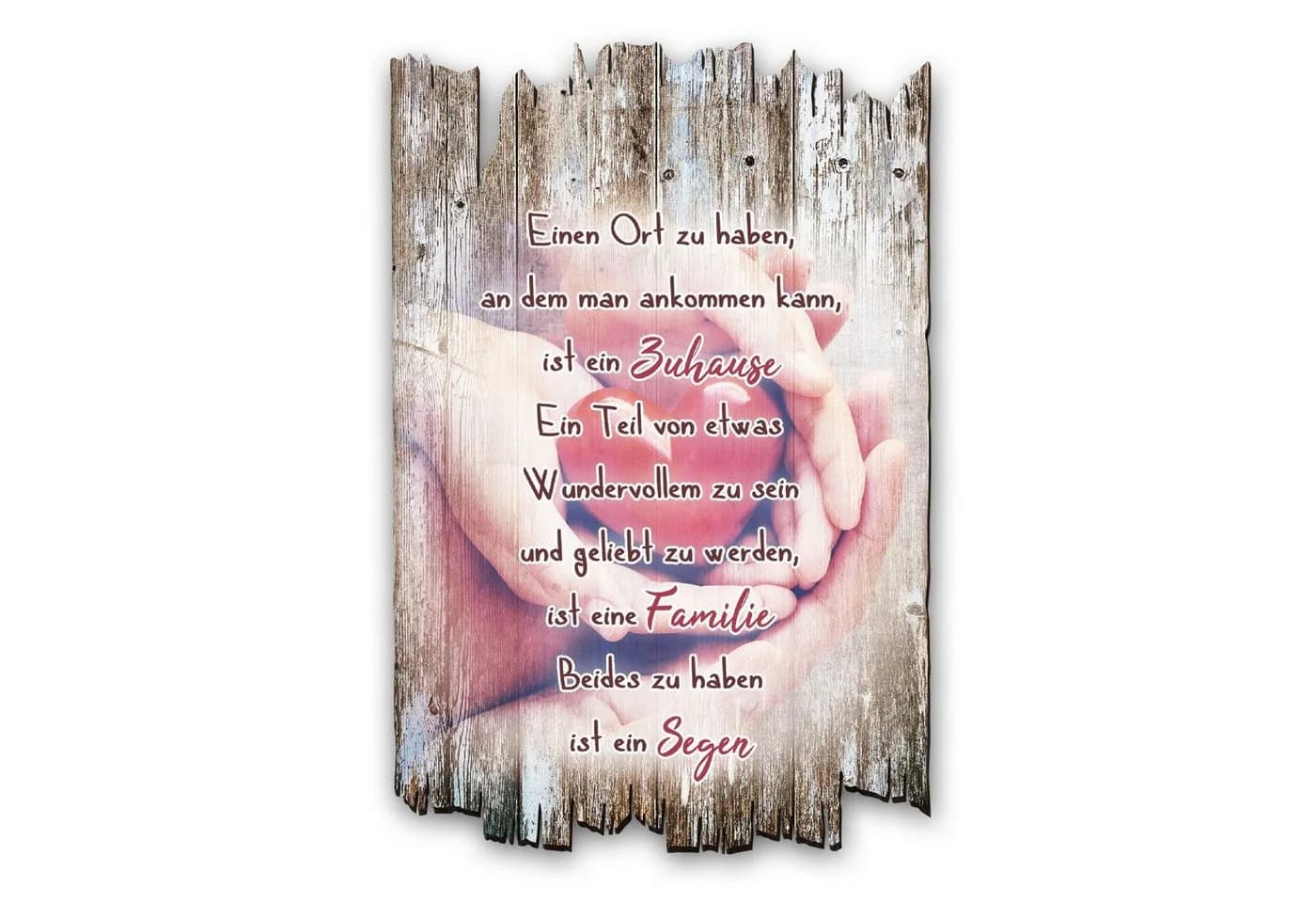 Kreative Feder Holzbild Herz Shabby Style 30x20cm - Bild 2