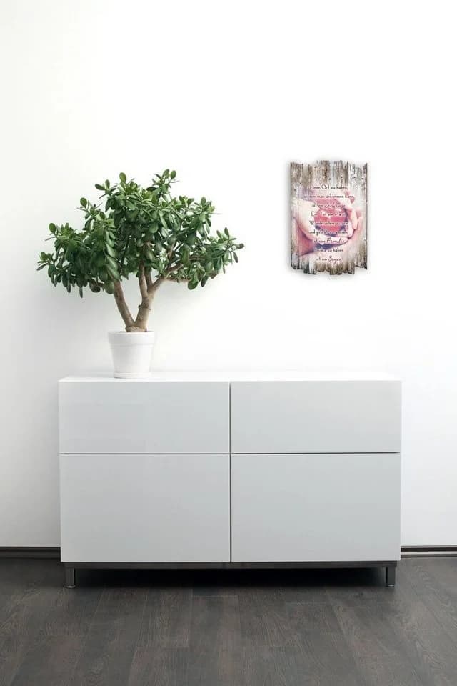 Kreative Feder Holzbild Herz Shabby Style 30x20cm - Bild 3