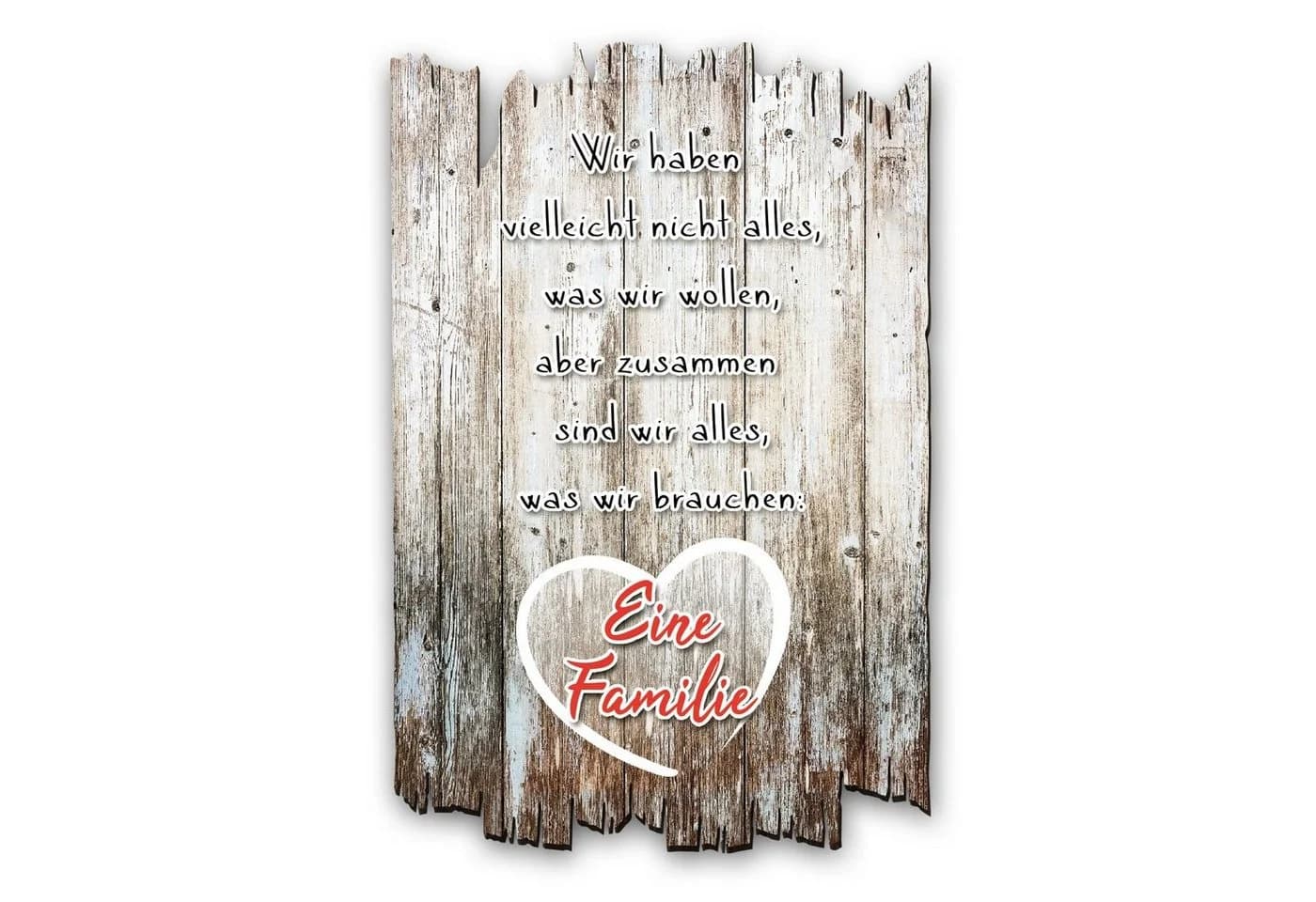 Kreative Feder Holzbild Zusammen eine Familie Shabby Chic - Bild 2
