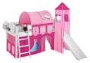 Lilokids Hochbett IDA DISNEY FROZEN Weiß mit Turm & Rutsche Bild 1
