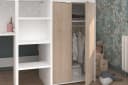 Parisot Hochbett Tom mit Kleiderschrank und Schreibtisch Weiß Bild 3