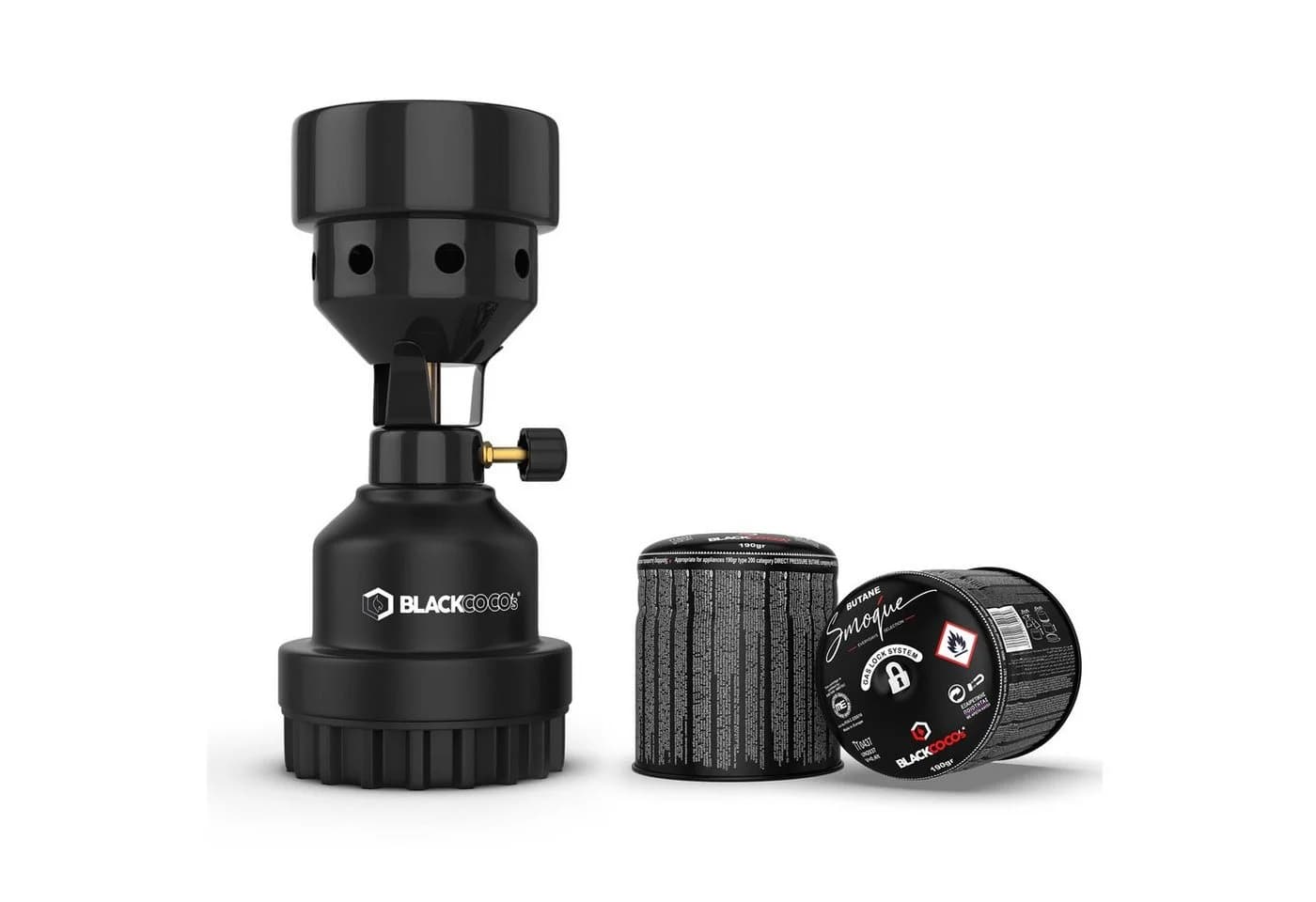 BLACKCOCO's GmbH Camping-Gasgrill SMOQUE Schwarz mit Gaskartusche - Bild 2